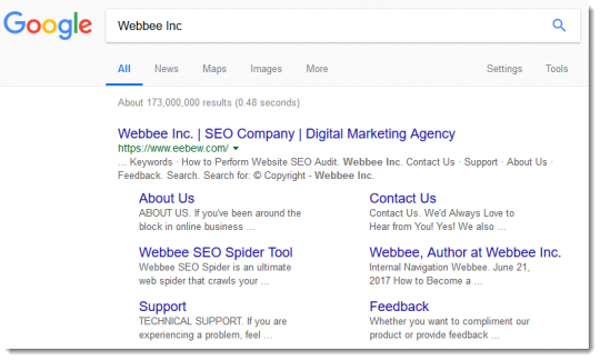 Рисунок) в результатах поиска Google при поиске по ключевому слову бренда, а у меня - нет