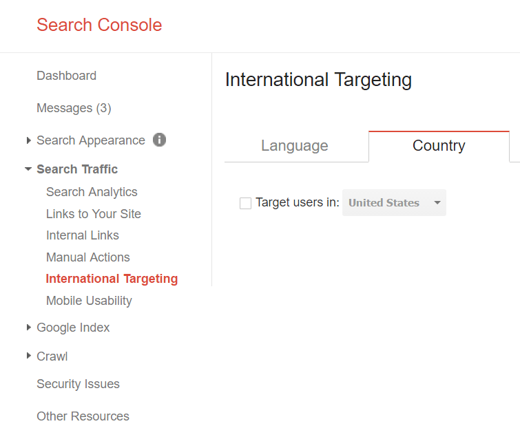 Например, ваша стратегия структуры URL заключалась в выборе разных ccTLD для каждой локальной версии, поэтому целесообразно определить страну для каждой версии, чтобы Google мог отобразить ее соответствующим пользователям в поисковой выдаче
