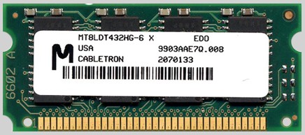 72-pin SO-DIMM (Small Outline Dual In-line Memory Module) - выкарыстоўваецца для FPM DRAM (Fast Page Mode Dynamic Random Access Memory) і EDO DRAM (Extended Data Out Dynamic Random Access Memory)